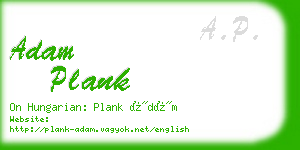 adam plank business card